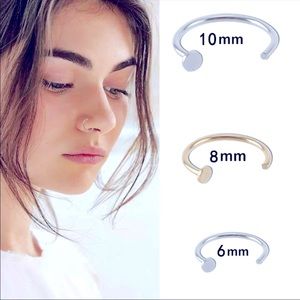 1 Piece 6,8,or 10mm Pierced Nose/Ear/Lip Clip/Stud